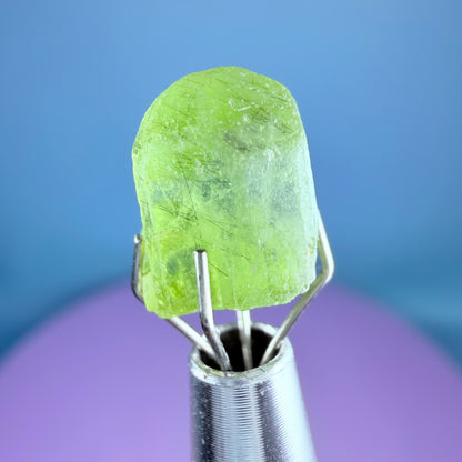 Peridot Crystal Specimen in Pottle