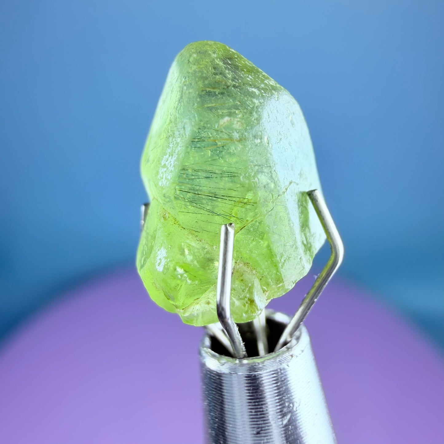 Peridot Crystal Specimen in Pottle