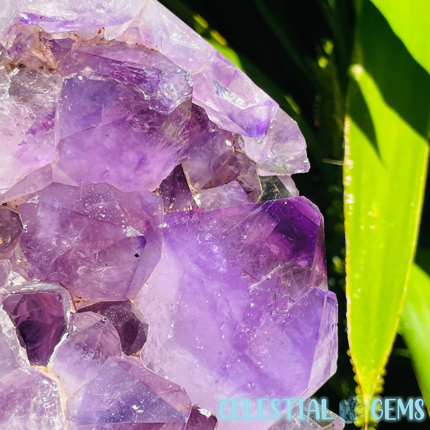 Amethyst Large Polished Standing Cluster with Concrete Base