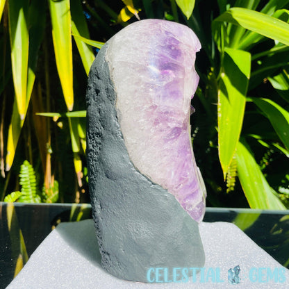 Amethyst Large Polished Standing Cluster with Concrete Base