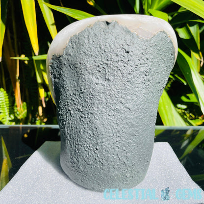 Amethyst Large Polished Standing Cluster with Concrete Base