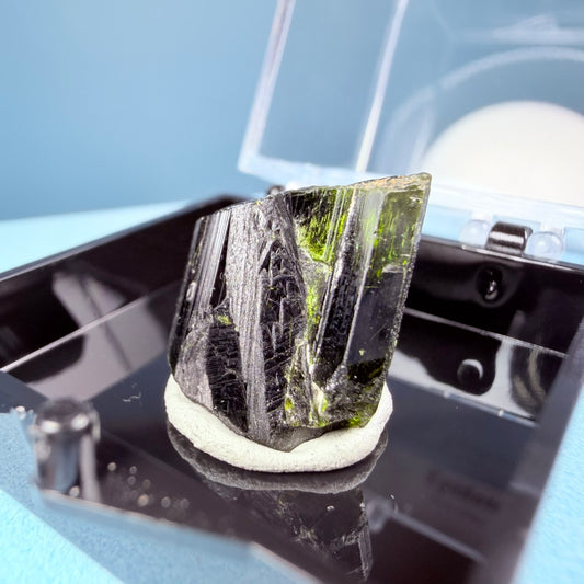 Gem Epidote Crystal Specimen in Box
