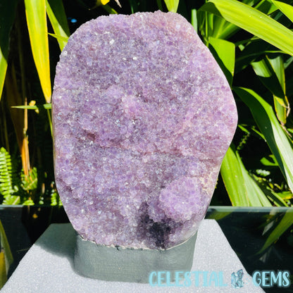 Amethyst Large Polished Standing Cluster with Concrete Base