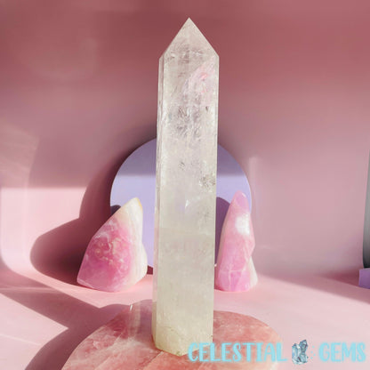 Rainbow Flash Clear Quartz Large Tower