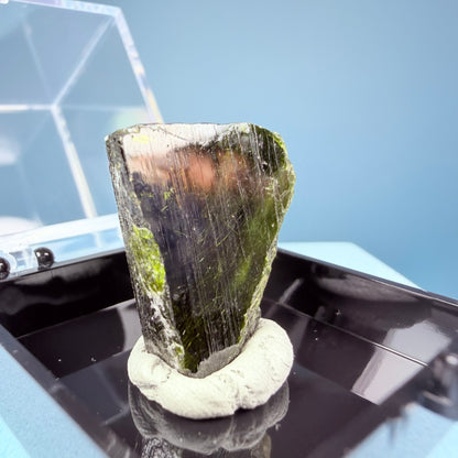 Gem Epidote Crystal Specimen in Box