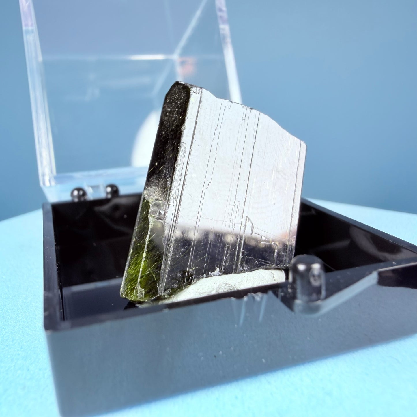 Gem Epidote Crystal Specimen in Box