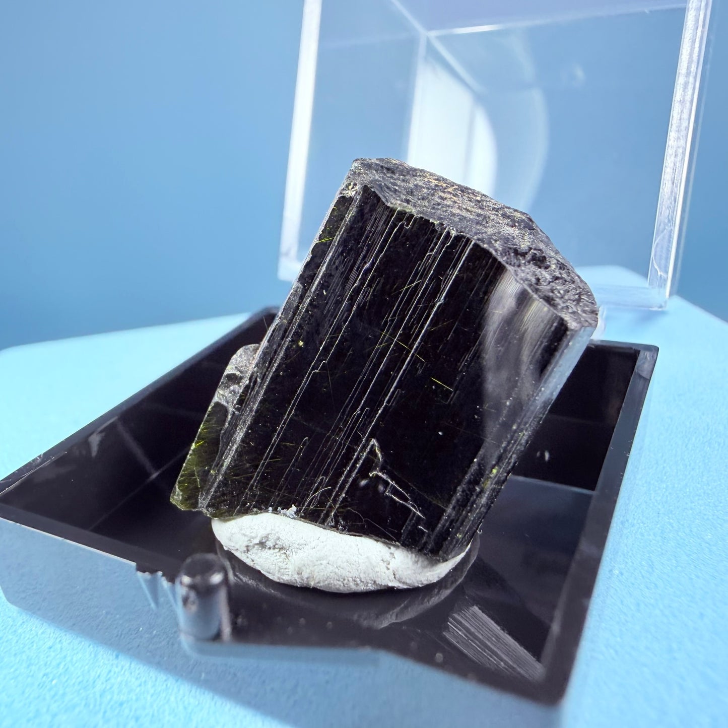 Gem Epidote Crystal Specimen in Box