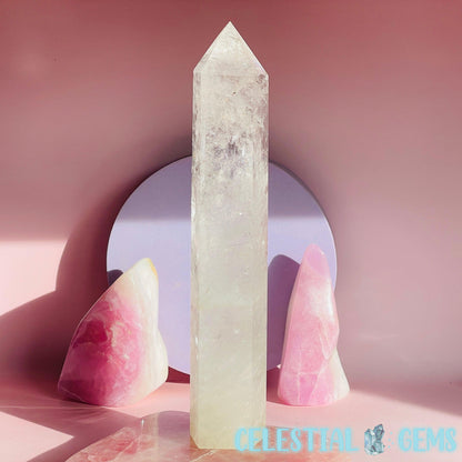 Rainbow Flash Clear Quartz Large Tower