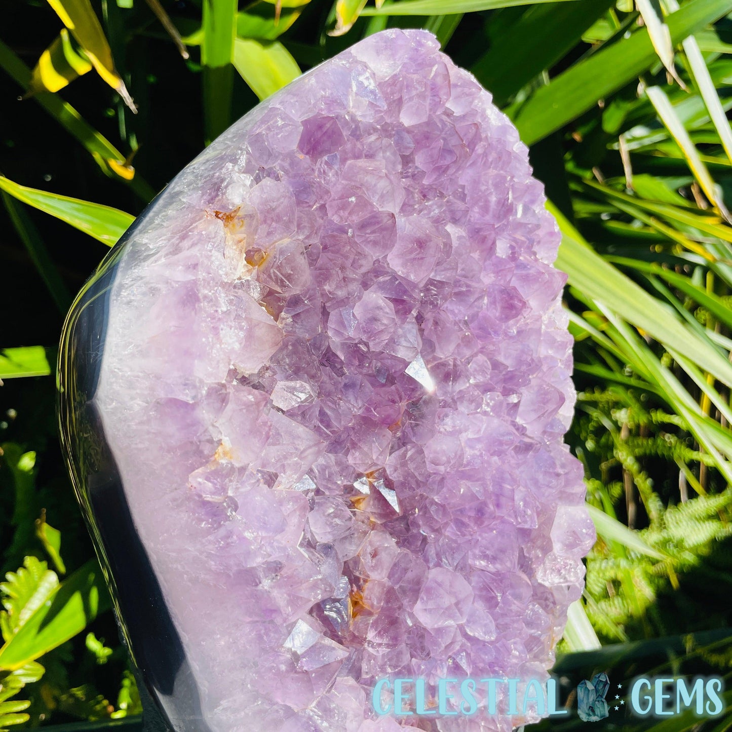 Amethyst Large Polished Standing Cluster with Concrete Base