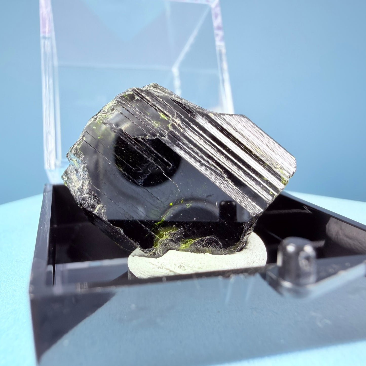 Gem Epidote Crystal Specimen in Box