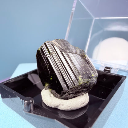 Gem Epidote Crystal Specimen in Box