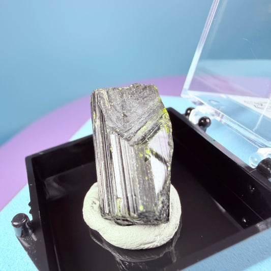 Gem Epidote Crystal Specimen in Box