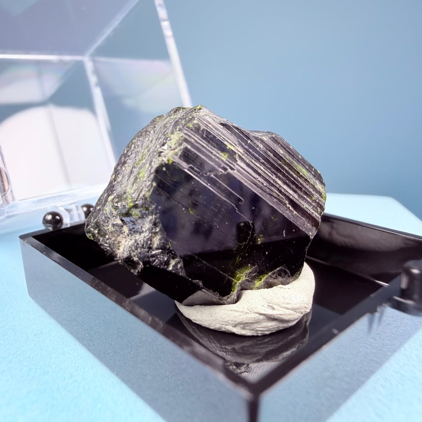 Gem Epidote Crystal Specimen in Box
