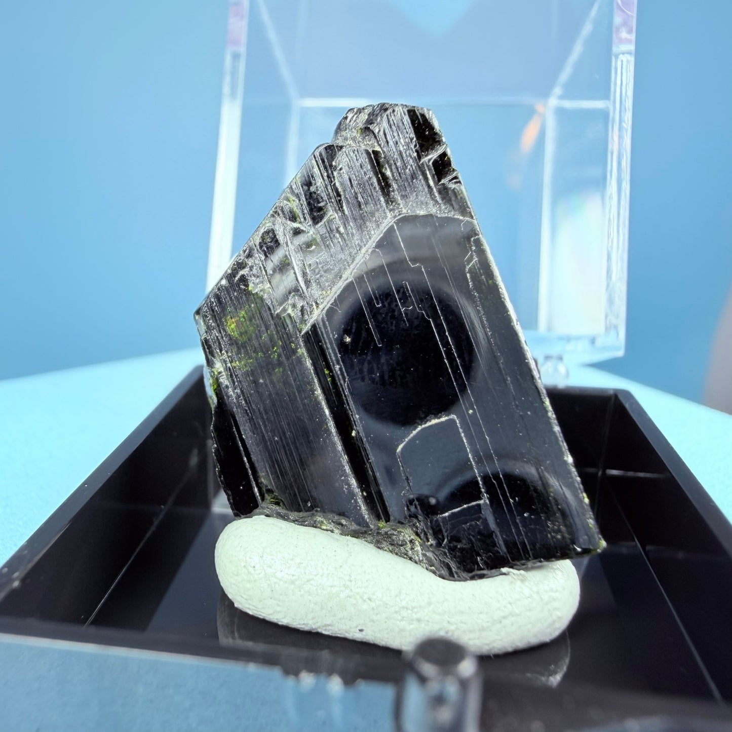 Gem Epidote Crystal Specimen in Box