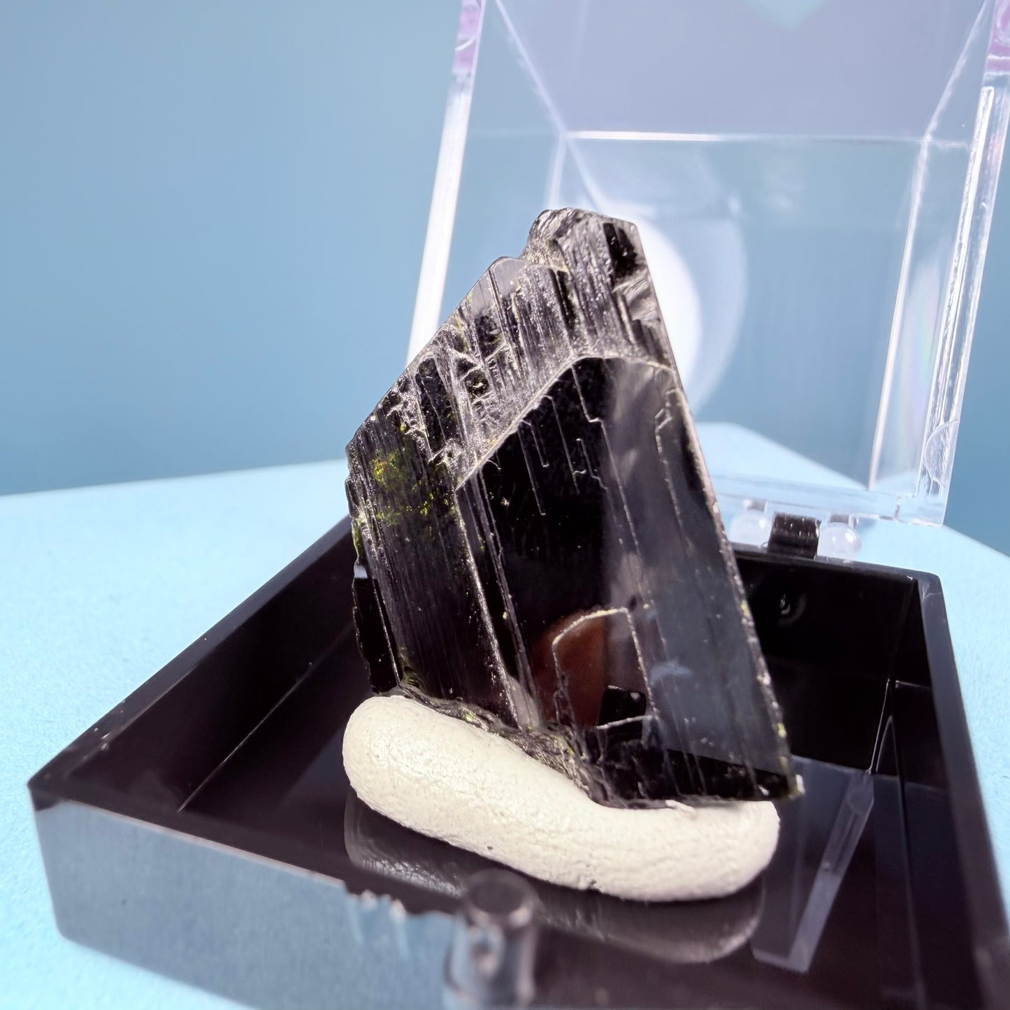 Gem Epidote Crystal Specimen in Box