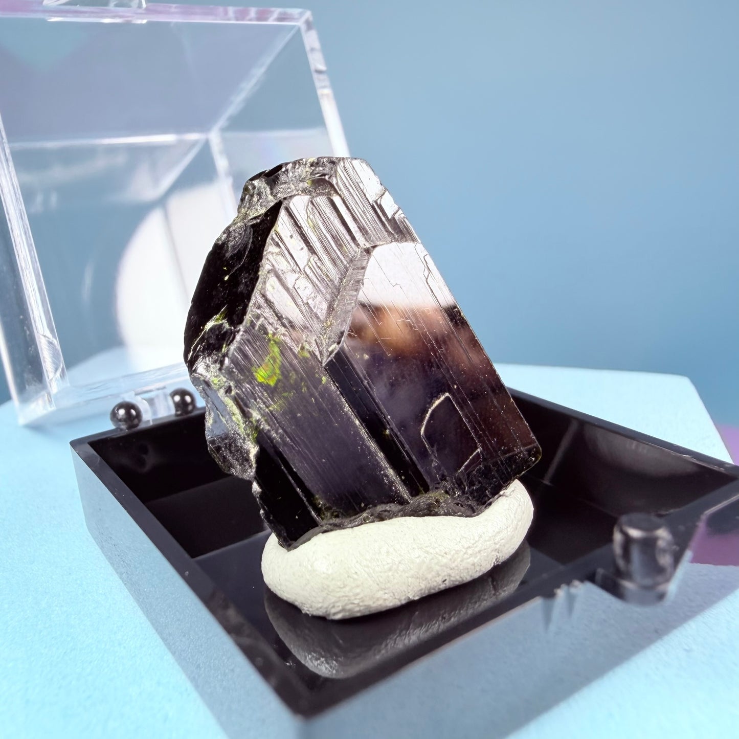 Gem Epidote Crystal Specimen in Box