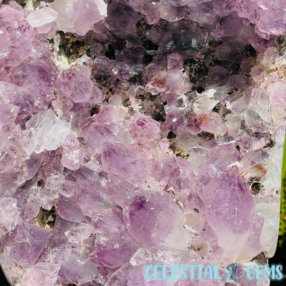Amethyst Large Polished Standing Cluster with Concrete Base