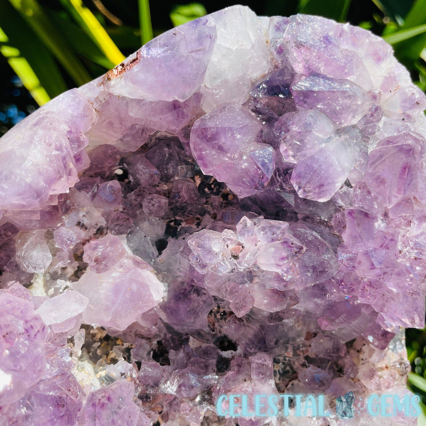 Amethyst Large Polished Standing Cluster with Concrete Base