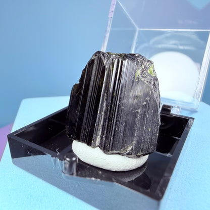 Gem Epidote Crystal Specimen in Box