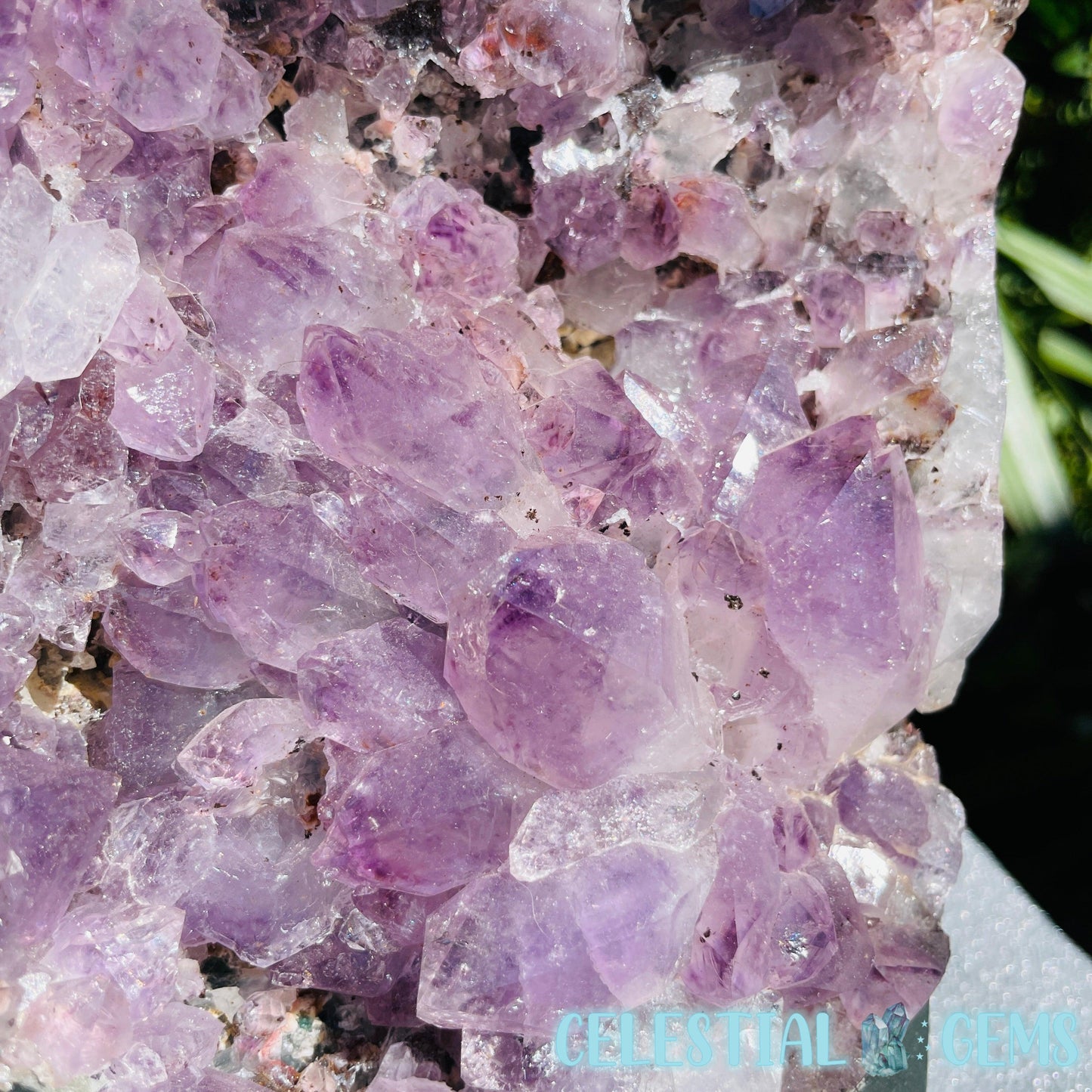 Amethyst Large Polished Standing Cluster with Concrete Base