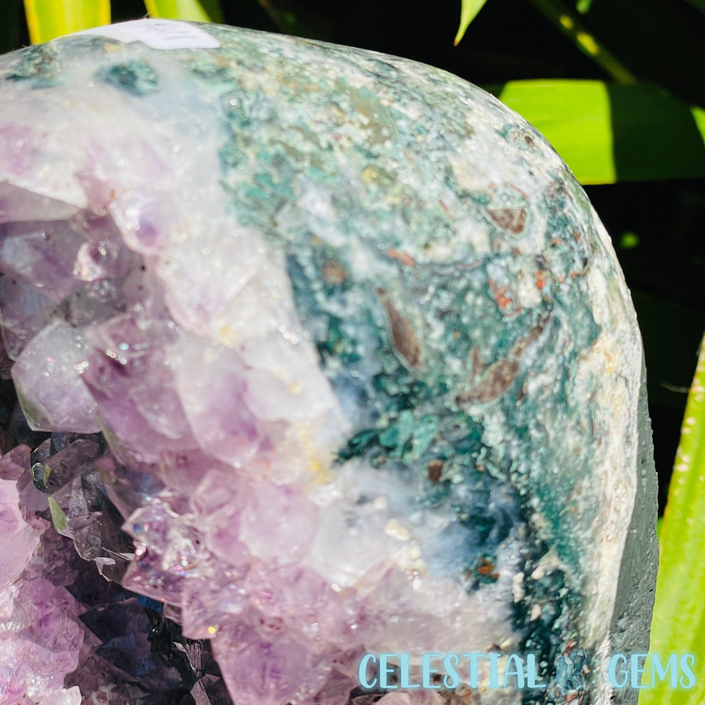 Amethyst Large Polished Standing Cluster with Concrete Base