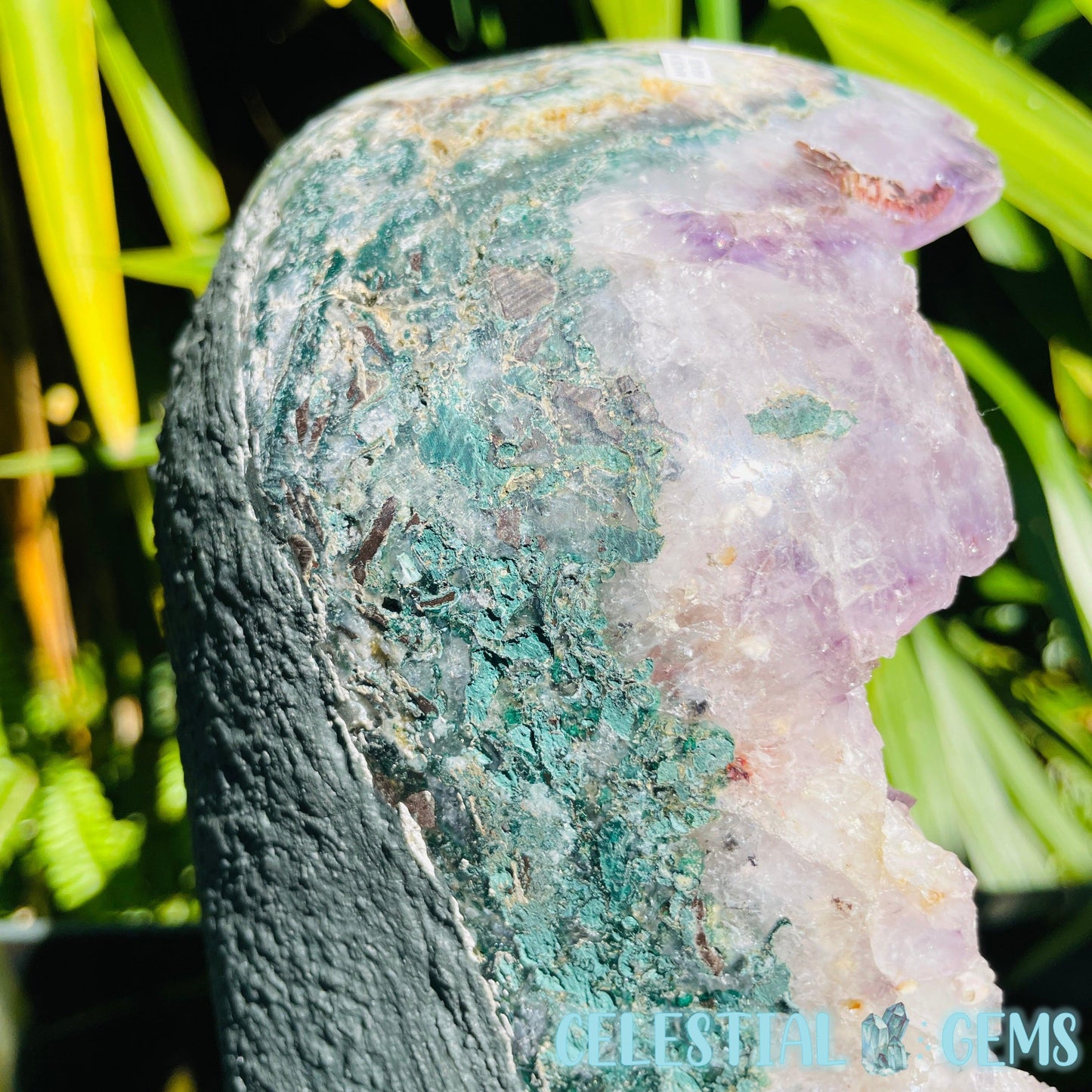 Amethyst Large Polished Standing Cluster with Concrete Base