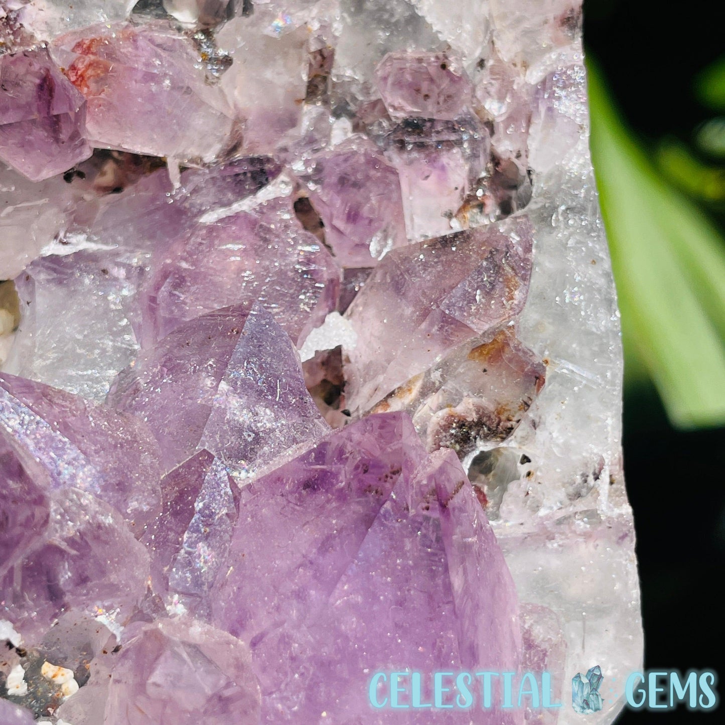 Amethyst Large Polished Standing Cluster with Concrete Base