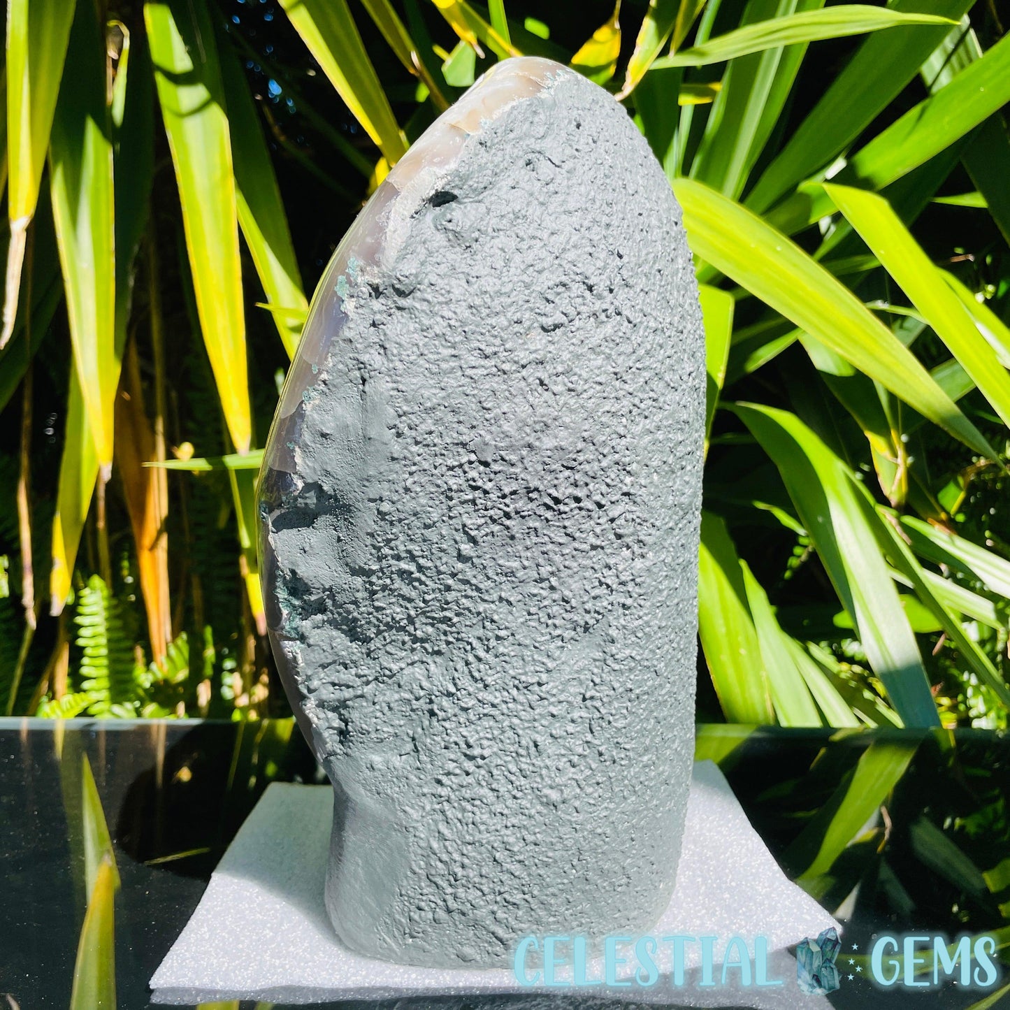 Amethyst XL Polished Standing Cluster with Concrete Base