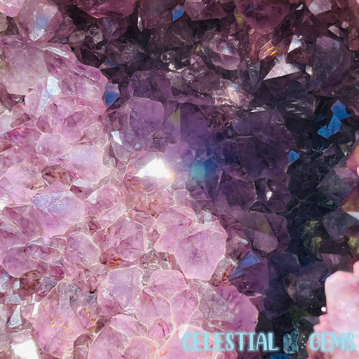 Amethyst XL Polished Standing Cluster with Concrete Base