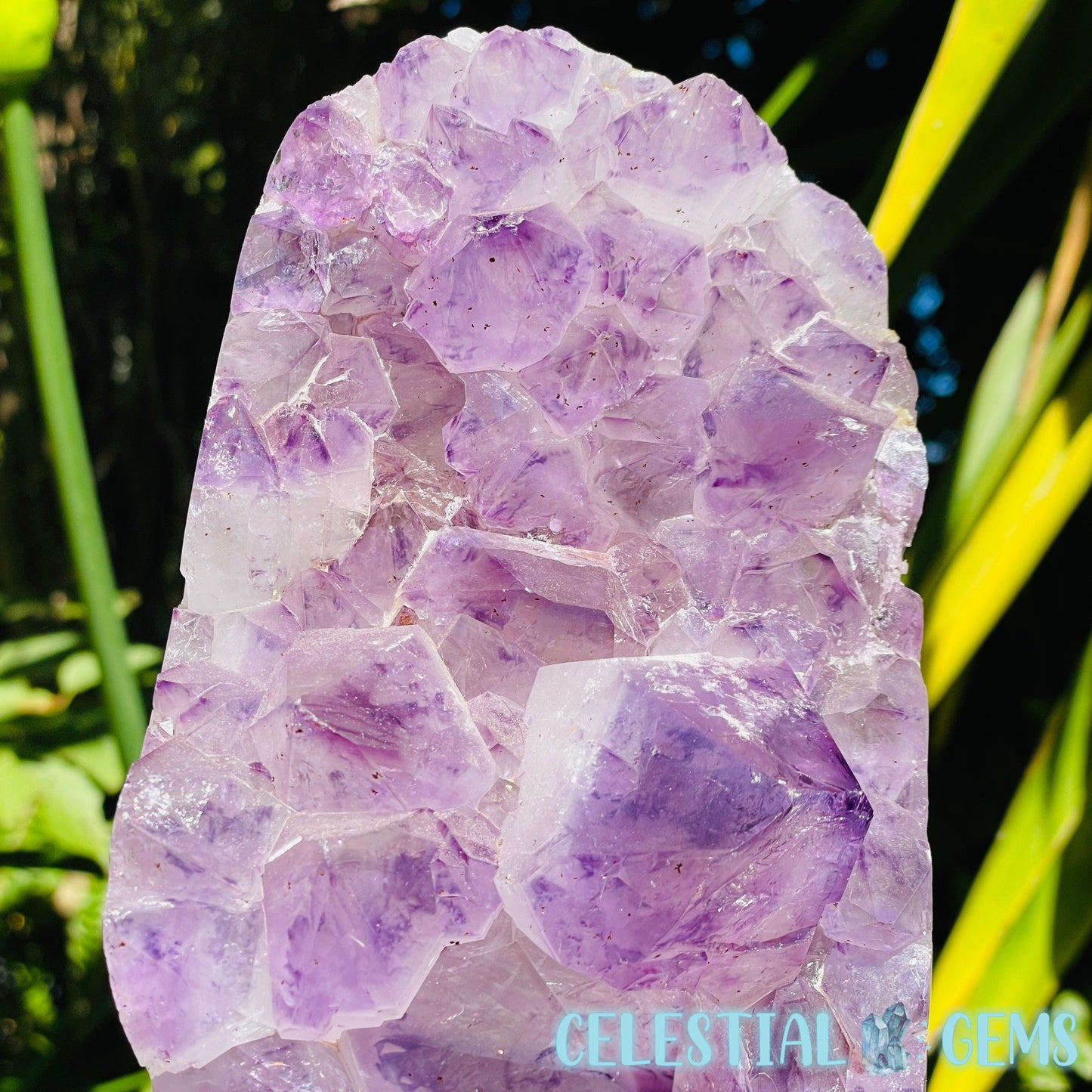 Amethyst Large Polished Standing Cluster with Concrete Base