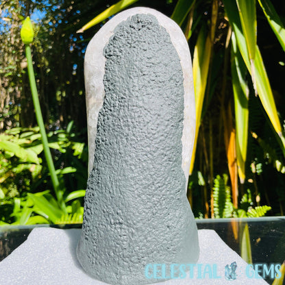 Amethyst Large Polished Standing Cluster with Concrete Base