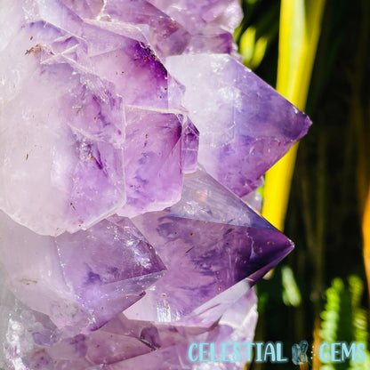 Amethyst Large Polished Standing Cluster with Concrete Base