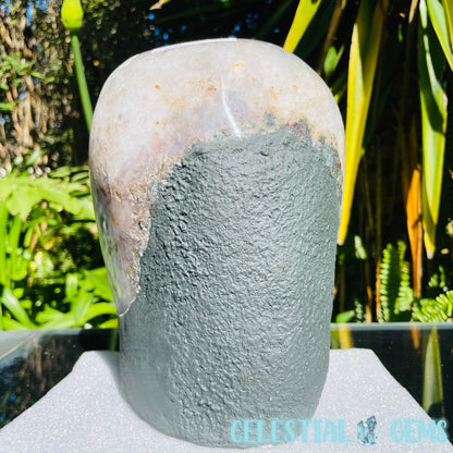 Amethyst Large Polished Standing Cluster with Concrete Base