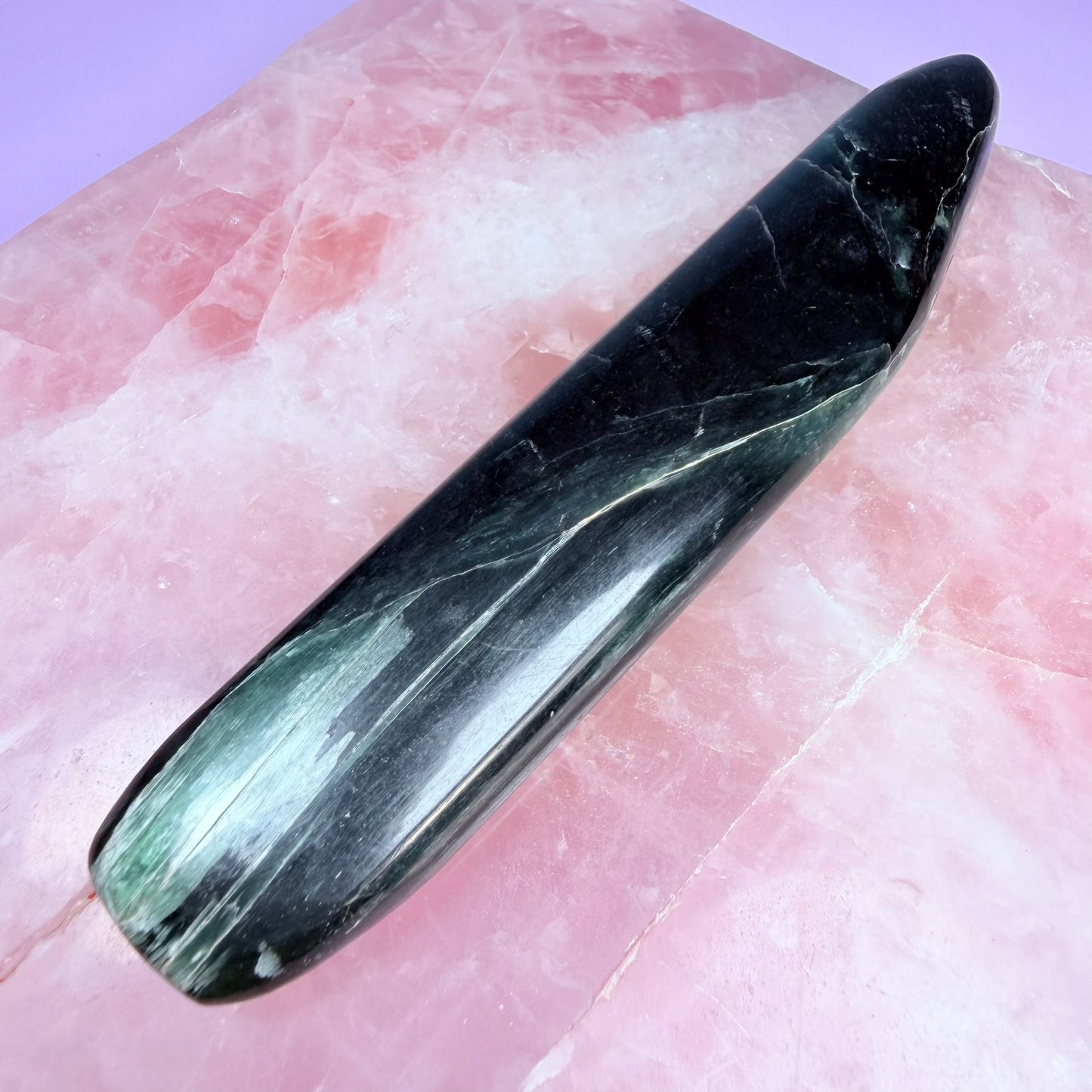 Green Kyanite Large Polished Wand