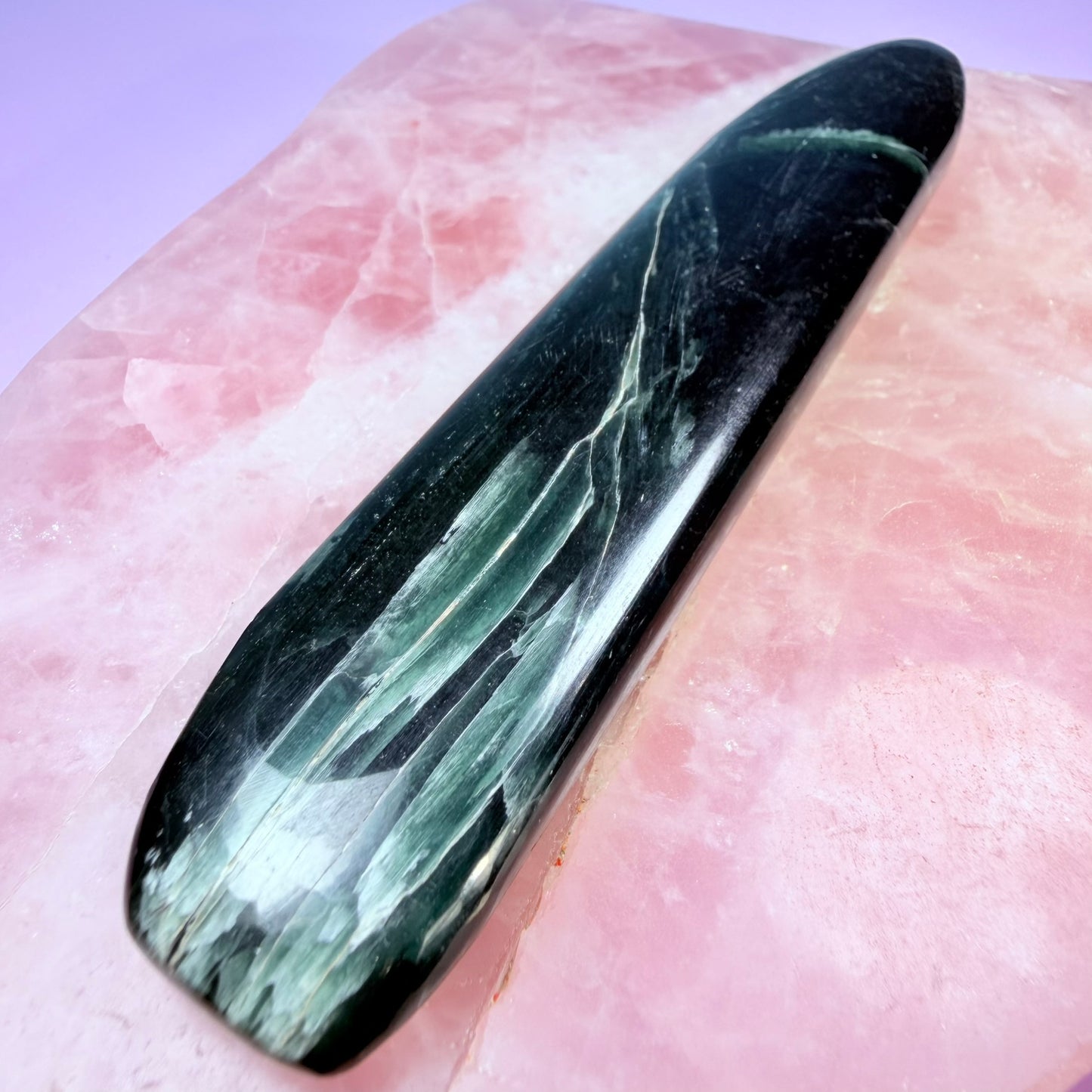 Green Kyanite Large Polished Wand