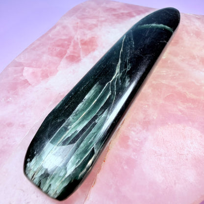 Green Kyanite Large Polished Wand