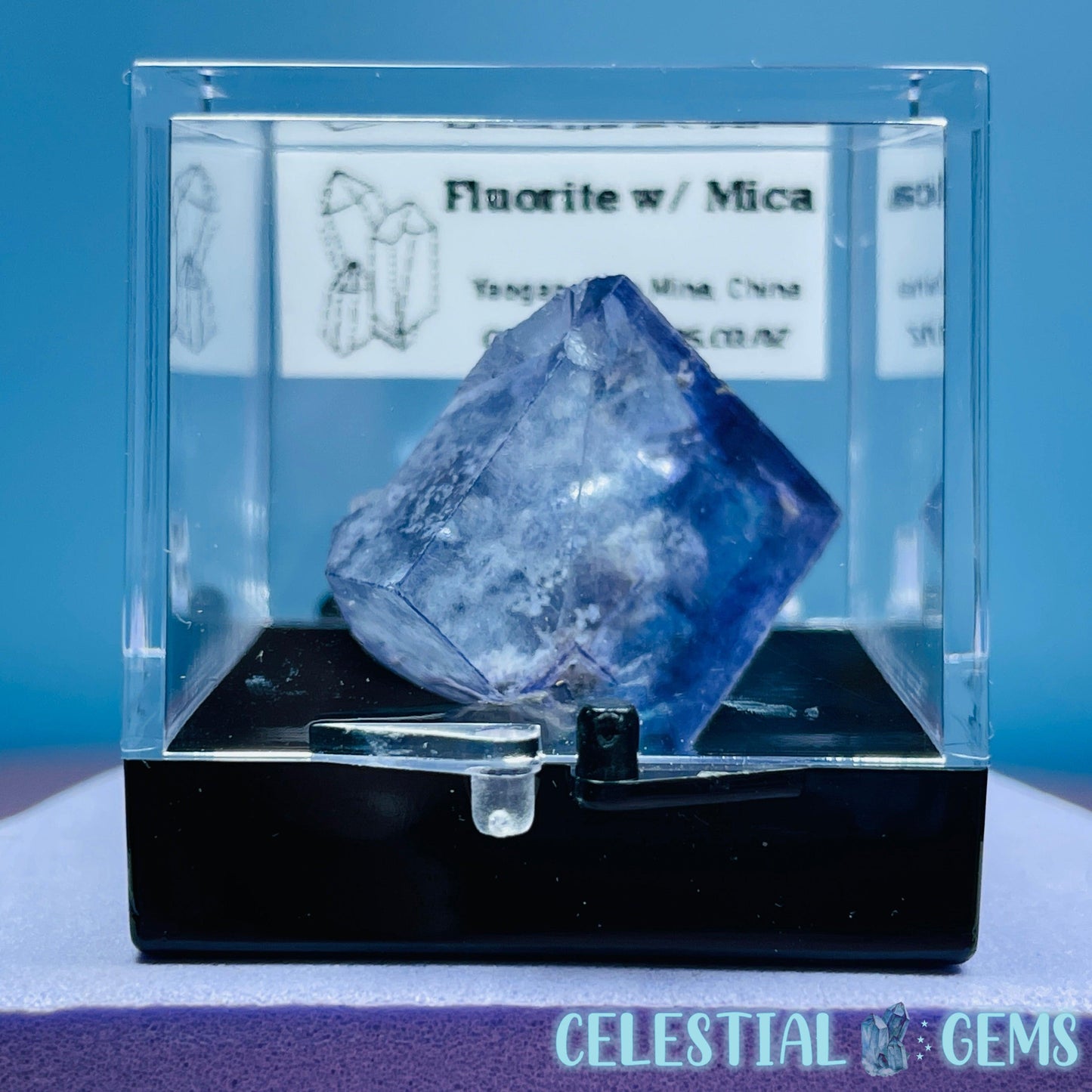 RARE Yaogangxian Fluorite with Mica Mini Cluster Specimen