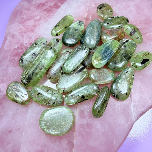 High Grade Green Kyanite Small Tumble