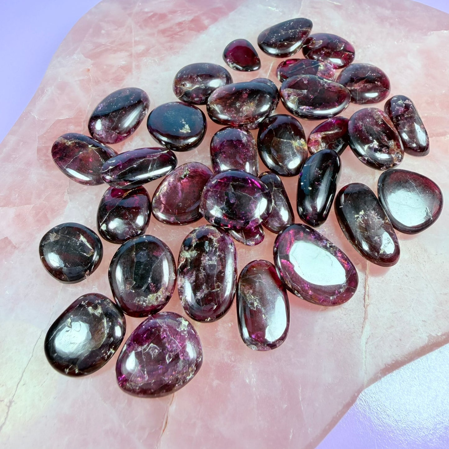 High Grade Rhodolite Garnet Small Tumble