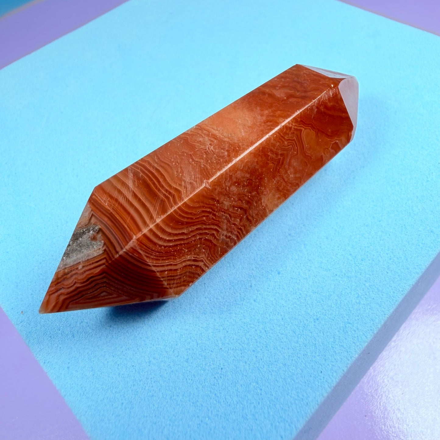 Carnelian Agate Double Terminated Point