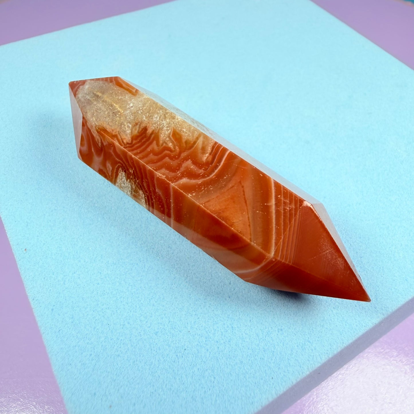 Carnelian Agate Double Terminated Point