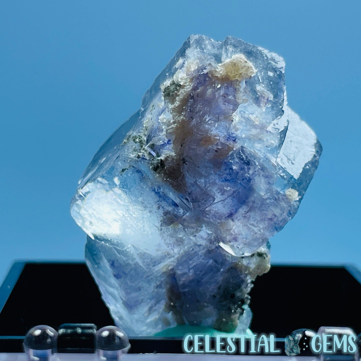 RARE Yaogangxian Colour-Zoned Fluorite with Mica Mini Cluster Specimen