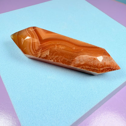 Carnelian Agate Double Terminated Point