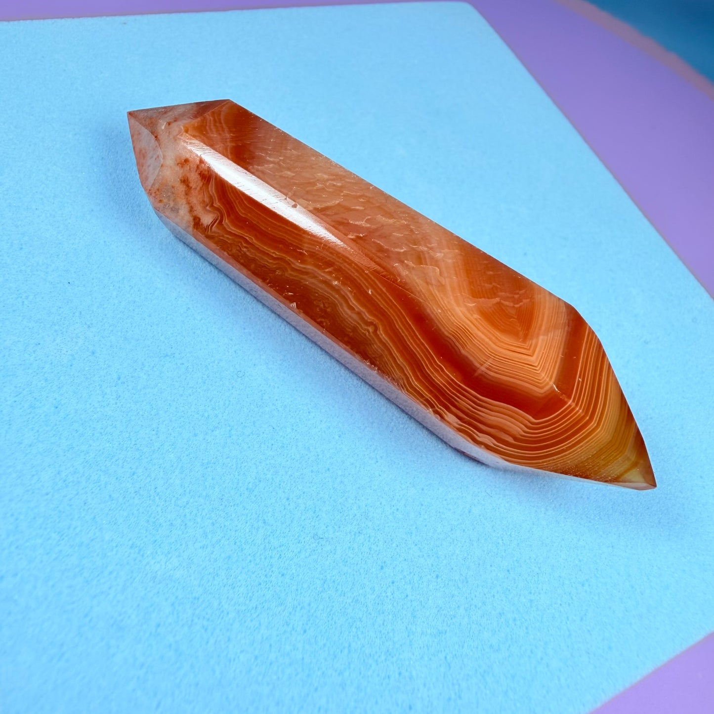 Carnelian Agate Double Terminated Point