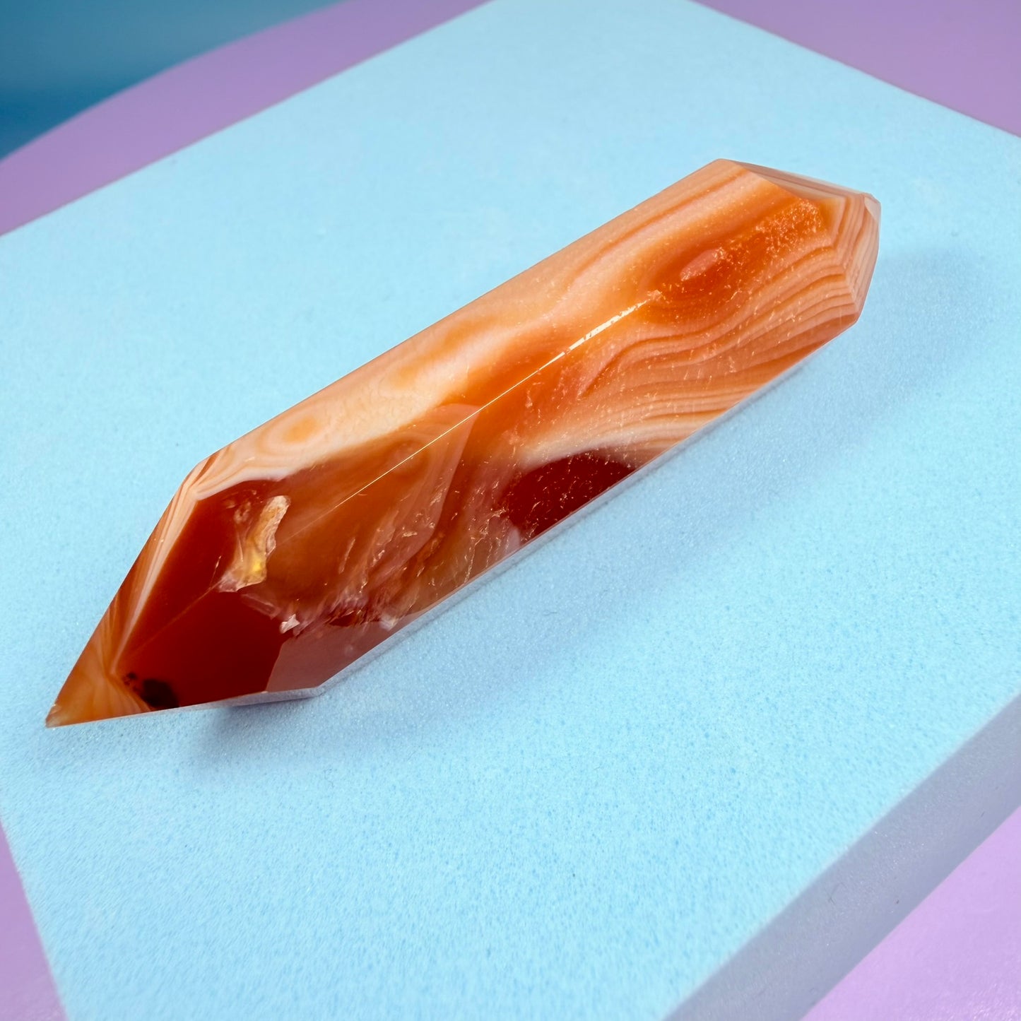 Carnelian Agate Double Terminated Point
