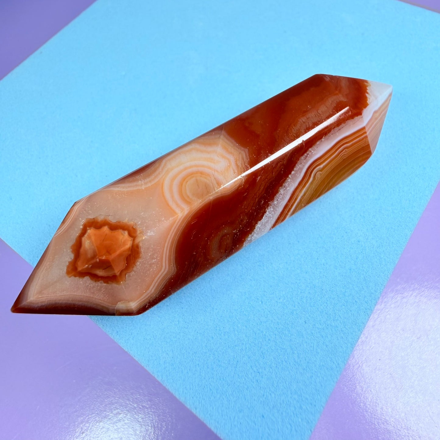 Carnelian Agate Double Terminated Point