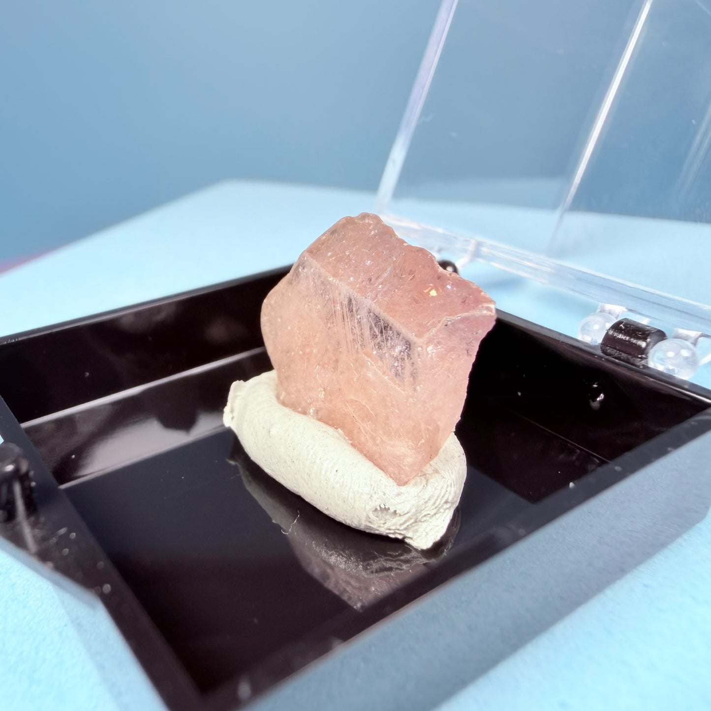 Rare Mangano Axinite Crystal Specimen in Box