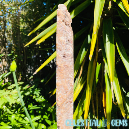 Pink Amethyst XL Semi-Polished Slice on Stand