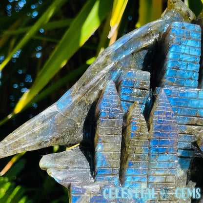 Labradorite Dragon Castle Large Carving