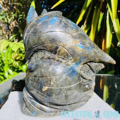 Labradorite Dragon Castle Large Carving
